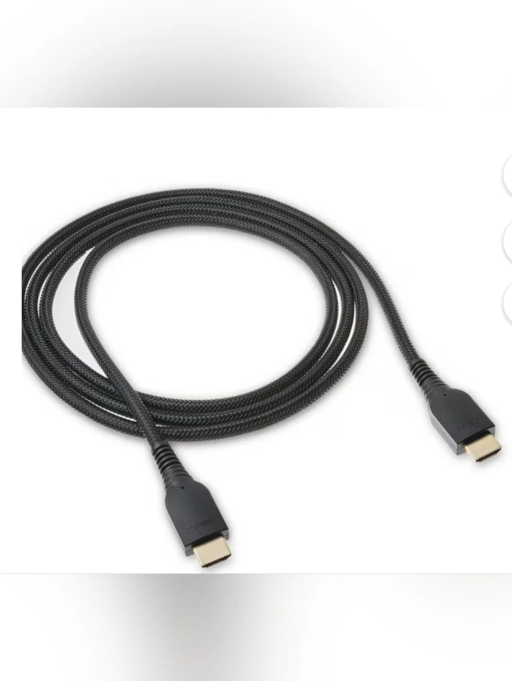 Swatch Black Braided HDMI Cable for Gaming & Consoles